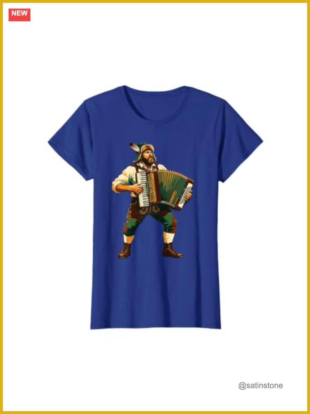 Oktoberfest Accordionist Traditional Costume T-Shirt Women's